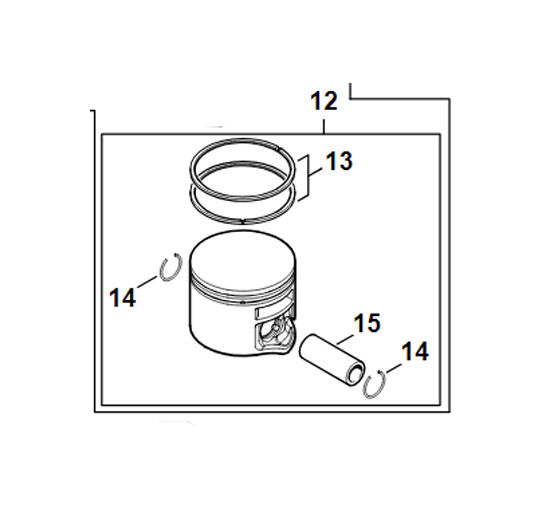 Pistón 44 mm Pistón 44 mm para desbrozadora y vareador (FS, FR, SP) STIHL 41470302012 Solicite los despieces de las máquinas Stihl en Agrocor