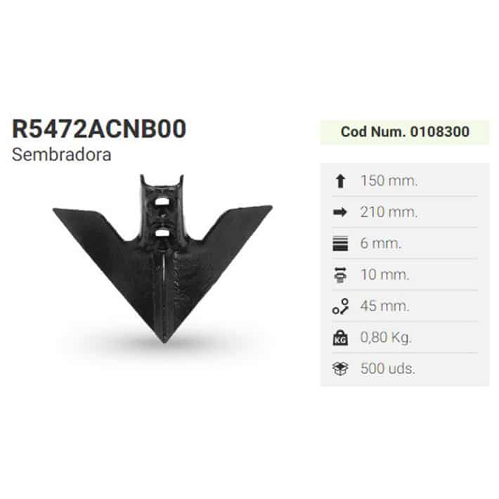 Reja binadora L 47 Con nervio brazo 20 mm