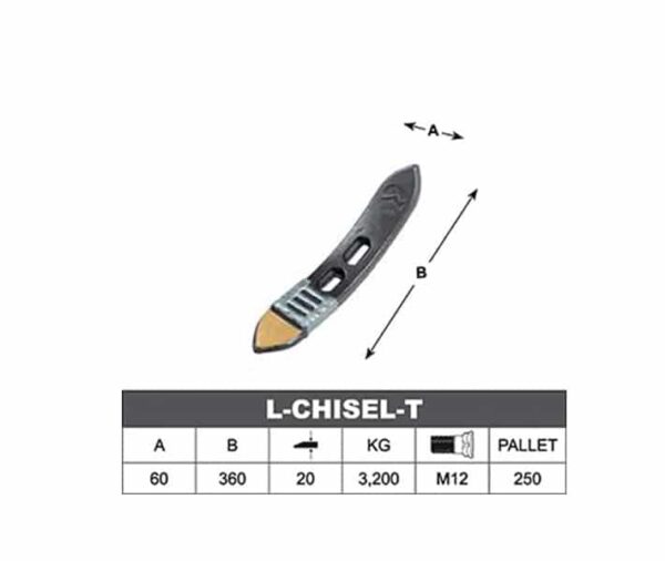 Reja Chisel L-CHISEL-T 60x360 Tungsteno LAEF