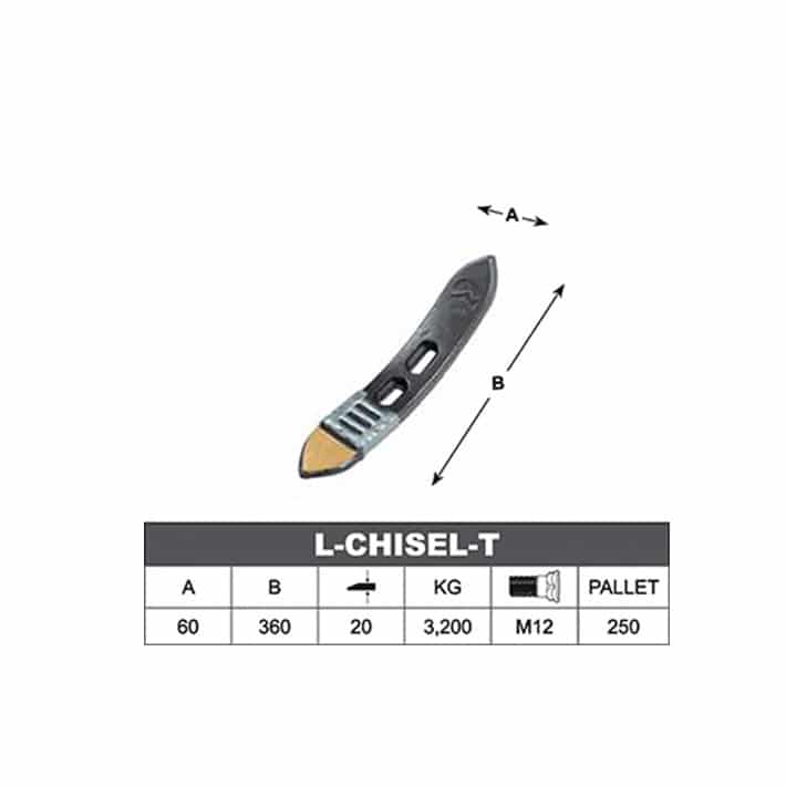 Reja Chisel L-CHISEL-T 60x360 Tungsteno LAEF