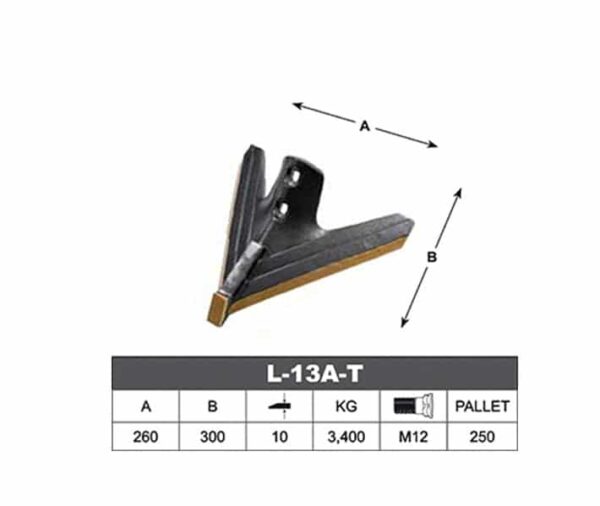 Reja Binadora L 13A-T 260x300 Tungsteno LAEF