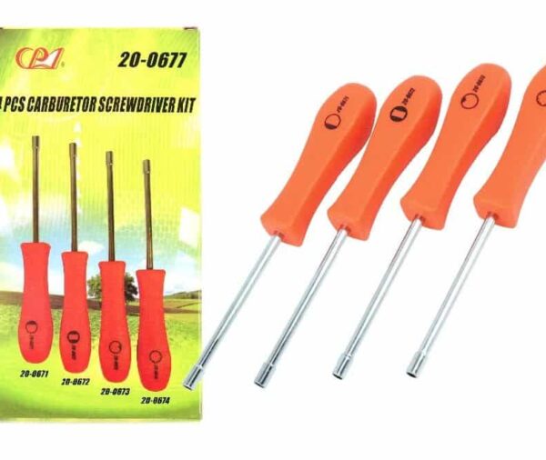 Juego destornilladores carburador 4 piezas