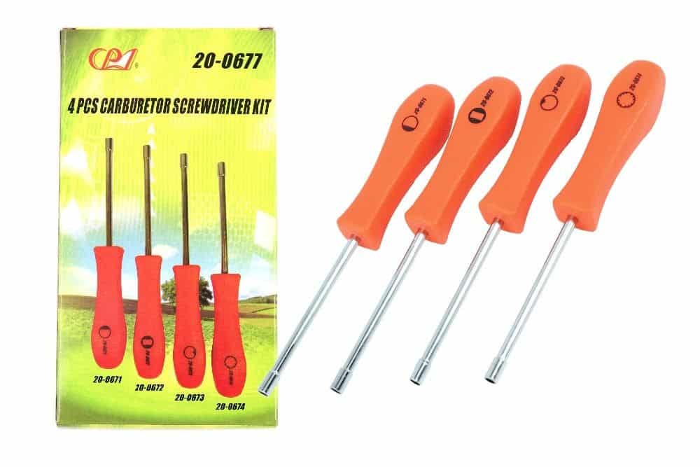 Juego destornilladores carburador 4 piezas