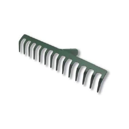 Rastrillo jardin 16 puas verde s/mgo. -fc-