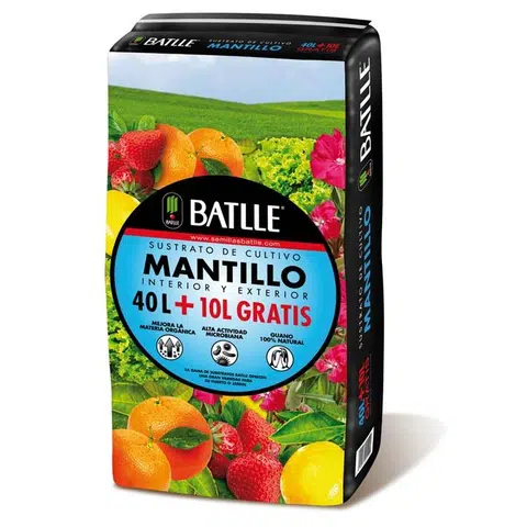 Sustrato BATLLE Mantillo Ecologico 50 l.