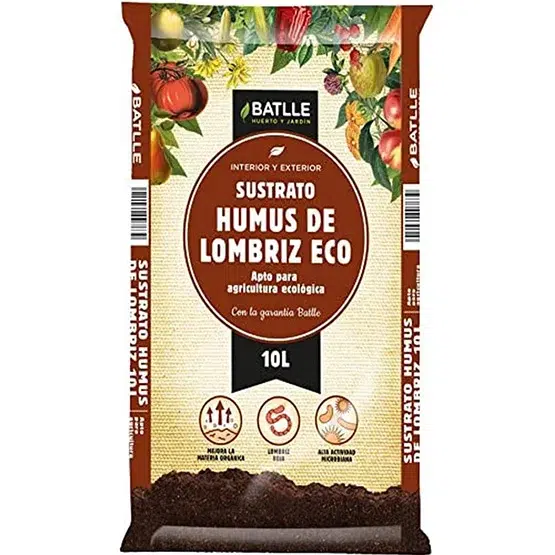 Sustrato Humus de Lombriz Eco BATLLE 10 L.