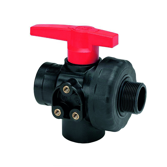 Valvula 3 Vias 1´´1/2 M-H con flujo interrumpido