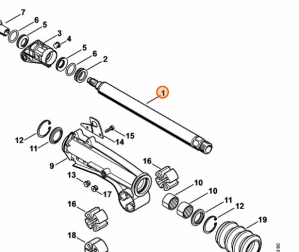 Embolo cromado Recambios y repuestos de máquinas Stihl. Recambios de vareador Stihl