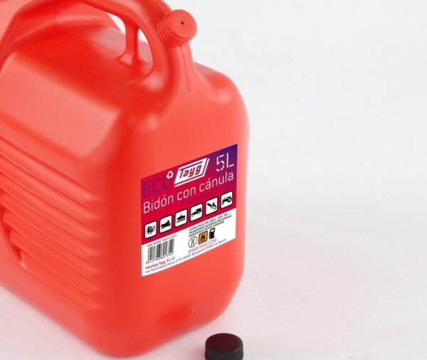 Bidon combustible 5 l. Rojo