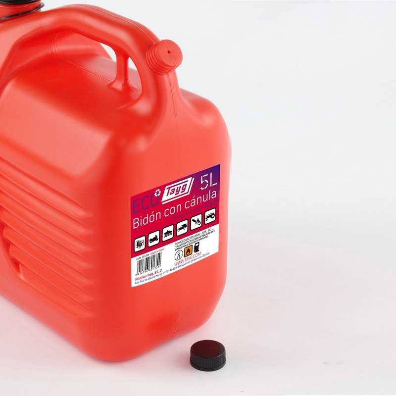 Bidon combustible 5 l. Rojo
