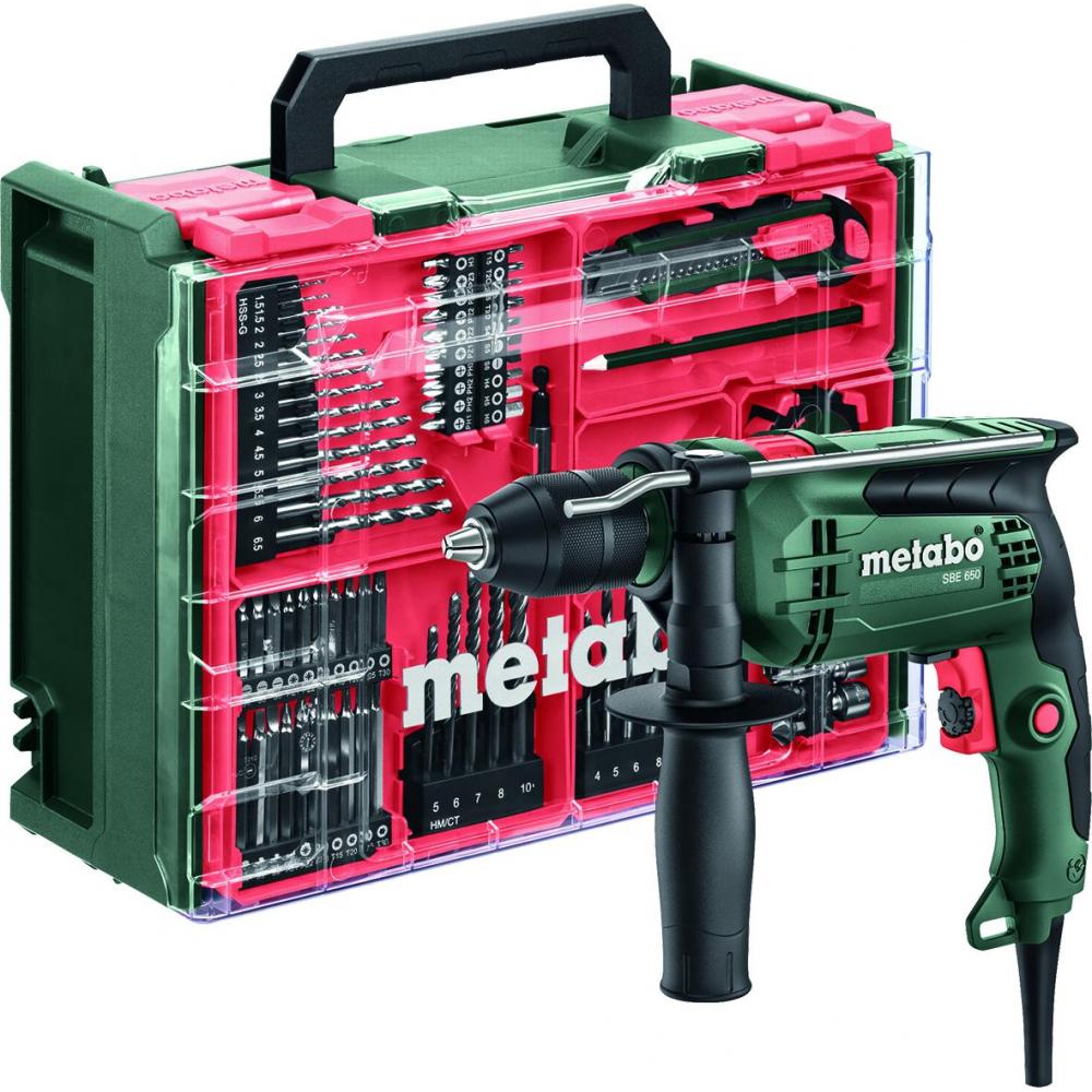 Taladro percutor METABO SBE 650 SET 78 piezas