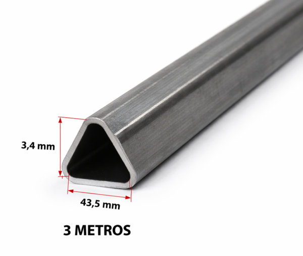 Tubo perfil triangular (3 metros) 43.5x3.4 mm