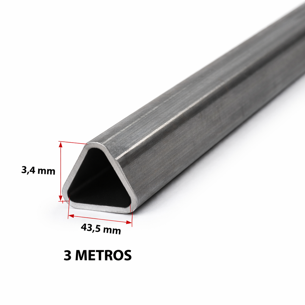 Tubo perfil triangular (3 metros) 43.5x3.4 mm