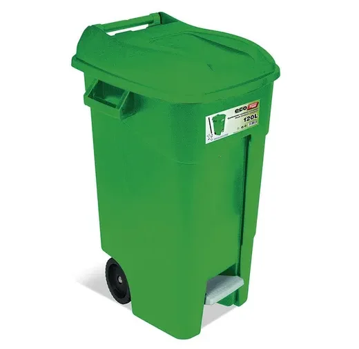 Cubo de Jardin TAYG 120l Verde con pedal 120 VE-P