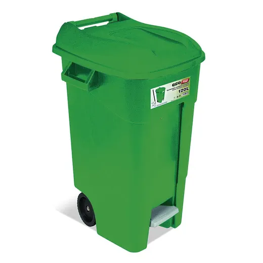 Cubo de Jardin TAYG 120l Verde con pedal 120 VE-P
