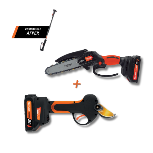 Kit Tijera bateria ALTUNA AF28 + Motosierra AF 150 + Pertiga AFPER