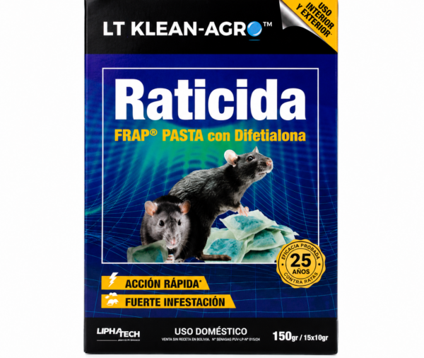 Raticida LT KLEAN AGRO bloque 280 grs