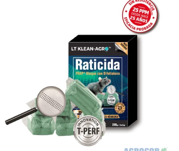Raticida LT KLEAN AGRO Bloque 280 g