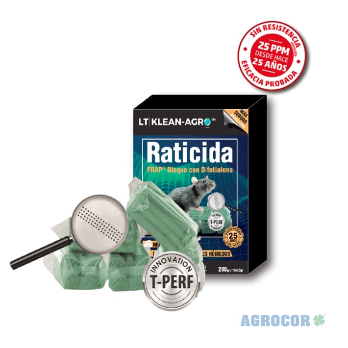 Raticida LT KLEAN AGRO Bloque 280 g