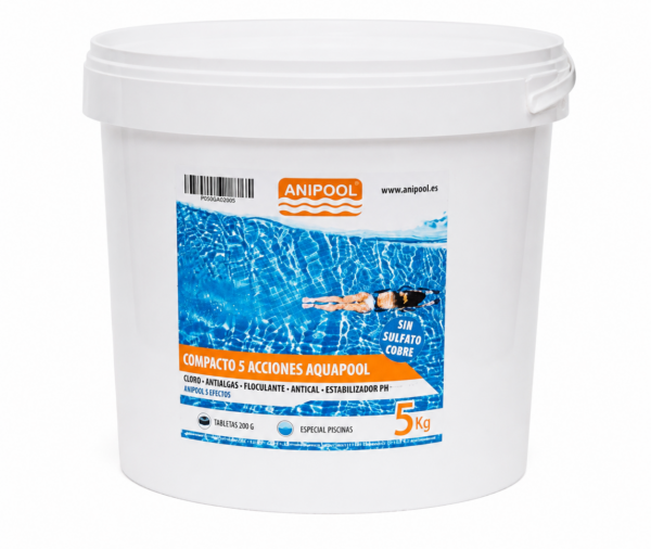 Anipool 5 efectos 5 kg. tabletas de 200 gr.