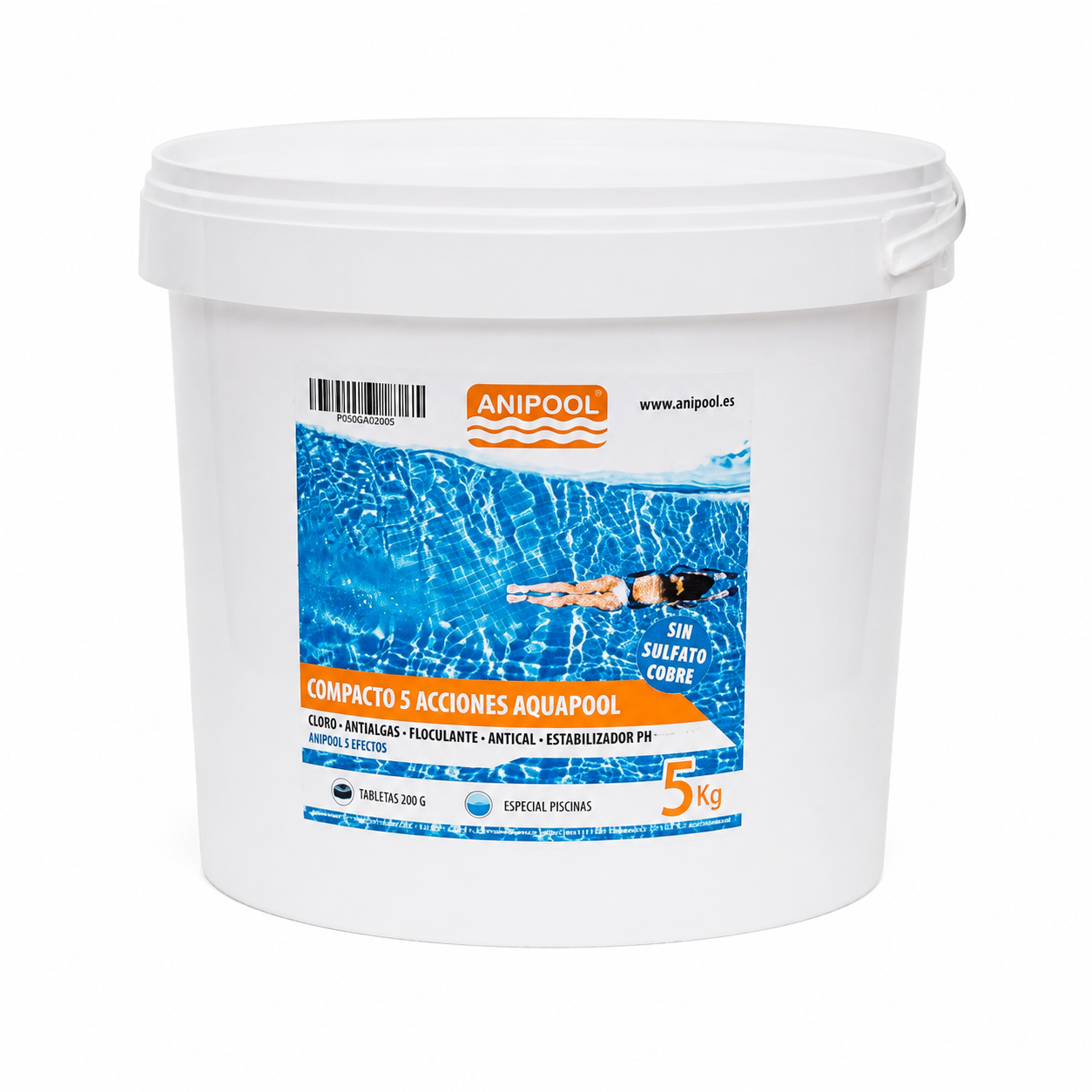 Anipool 5 efectos 5 kg. tabletas de 200 gr.