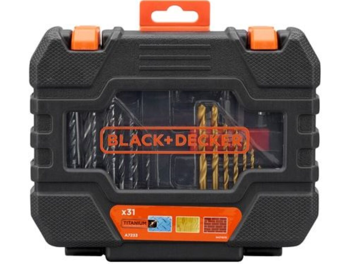 BLACK+DECKER A7233-XJ 31 Piece Drill Set - Black, 1 Piece