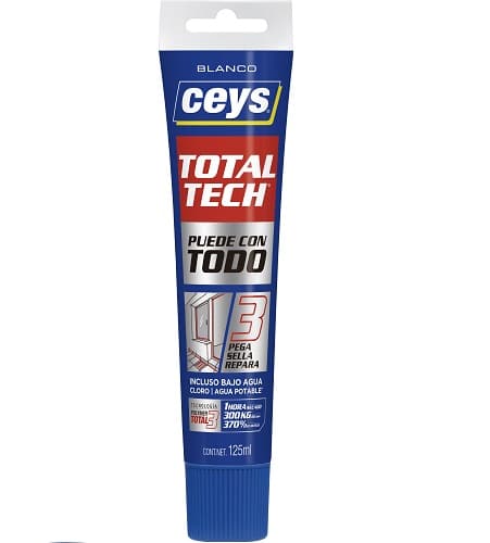 CEYS TOTAL TECH Adhesivo tubo 125 ml BLANCO
