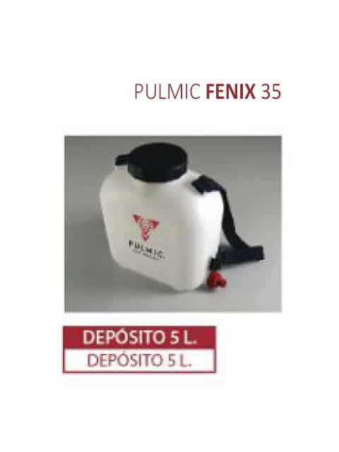 PULVERIZADOR PULMIC FÉNIX 35 + DEPÓSITO 5 L.