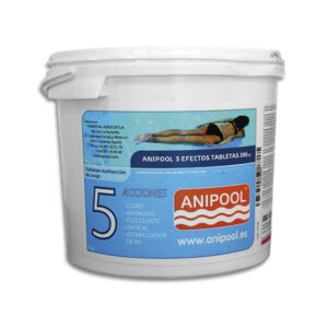 Anipool 5 efectos tabletas cloro piscina