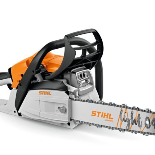 Motosierra compacta para el cuidado de jardines y fincas. Con potente motor STIHL 2-MIX y cadena PM3 de 3/8" para un rendimiento de corte excelente y preciso. MS 172